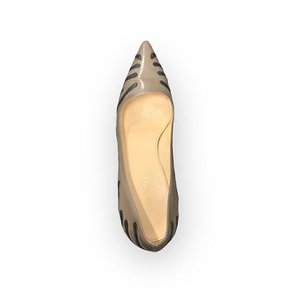 Prada Taupe and Black Heels, 38.5 - Picture 4 of 5